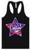 Custom Patriotic Tie Dye Women's Racerback Tank