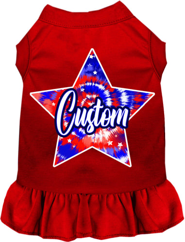 Custom Patriotic Tie Dye Pet Dress