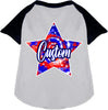 Custom Patriotic Tie Dye Pet Raglan Shirts