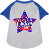Custom Patriotic Tie Dye Pet Raglan Shirts