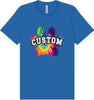 Custom Bright Tie Dye Paw Adult Bella Canvas Shirt