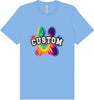 Custom Bright Tie Dye Paw Adult Bella Canvas Shirt