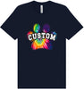 Custom Bright Tie Dye Paw Adult Bella Canvas Shirt