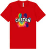 Custom Bright Tie Dye Paw Adult Bella Canvas Shirt
