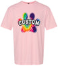 Custom Bright Tie Dye Paw Children's Gildan Soft Shirt