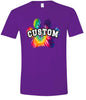 Custom Bright Tie Dye Paw Adult Gildan Soft Shirt