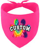 Custom Bright Tie Dye Paw Pet Bandana