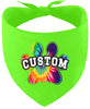 Custom Bright Tie Dye Paw Pet Bandana