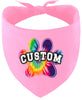 Custom Bright Tie Dye Paw Pet Bandana