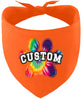 Custom Bright Tie Dye Paw Pet Bandana