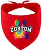 Custom Bright Tie Dye Paw Pet Bandana