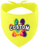 Custom Bright Tie Dye Paw Pet Bandana