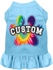 Custom Bright Tie Dye Paw Pet Dress