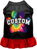 Custom Bright Tie Dye Paw Pet Dress