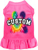 Custom Bright Tie Dye Paw Pet Dress