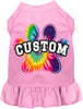 Custom Bright Tie Dye Paw Pet Dress