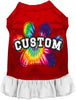 Custom Bright Tie Dye Paw Pet Dress
