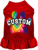 Custom Bright Tie Dye Paw Pet Dress