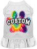 Custom Bright Tie Dye Paw Pet Dress