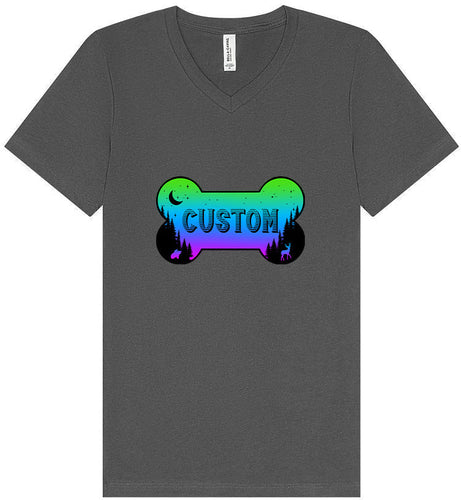 Custom Mountain Shades Unisex V-Neck Shirt