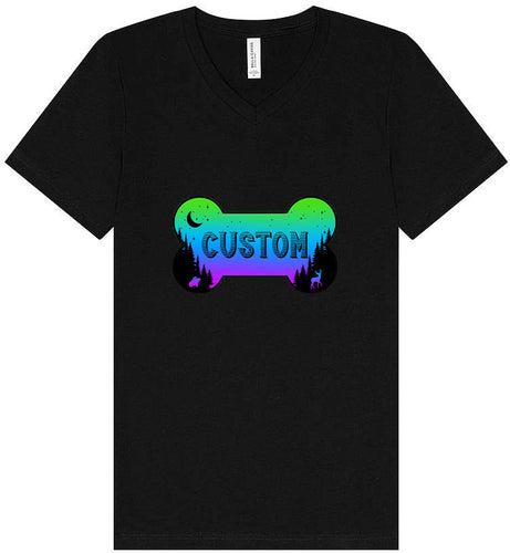 Custom Mountain Shades Unisex V-Neck Shirt