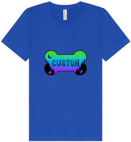 Custom Mountain Shades Unisex V-Neck Shirt