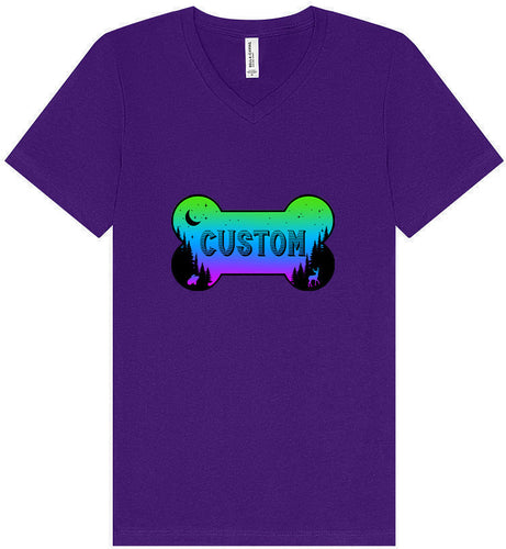 Custom Mountain Shades Unisex V-Neck Shirt