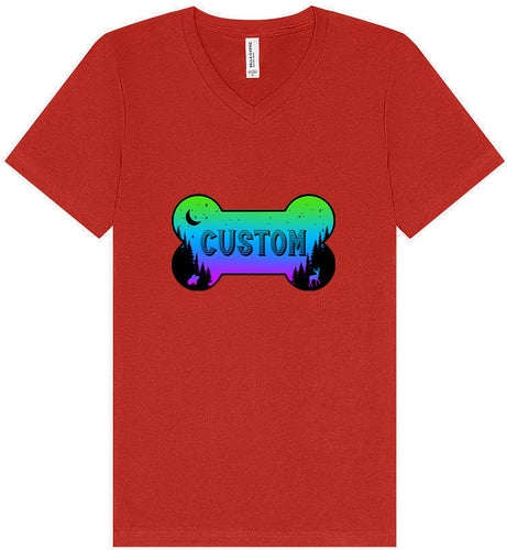 Custom Mountain Shades Unisex V-Neck Shirt