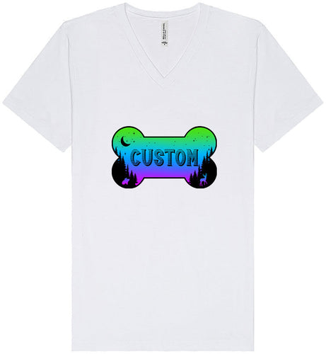 Custom Mountain Shades Unisex V-Neck Shirt