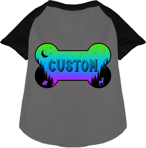 Custom Mountain Shades Pet Raglan Shirts