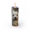 Skinny Tumbler with Straw – 20 oz Stainless Steel Cup