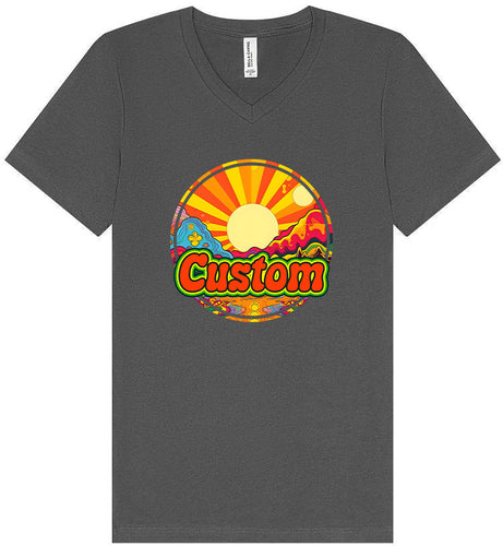 Custom Mellow Mountain Unisex V-Neck Shirt