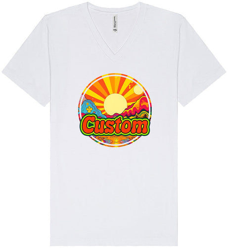 Custom Mellow Mountain Unisex V-Neck Shirt