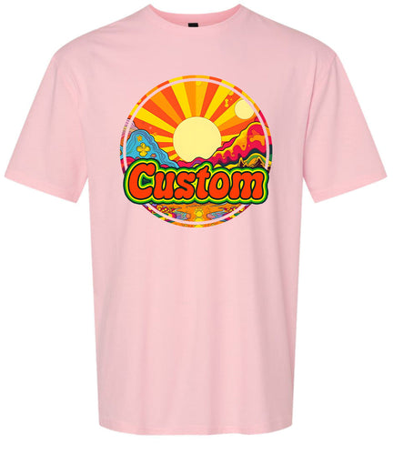 Custom Mellow Mountain Adult Gildan Soft Shirt