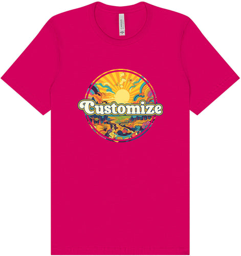 Custom Trippy Peaks Adult Bella Canvas Shirt