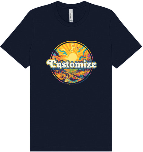 Custom Trippy Peaks Adult Bella Canvas Shirt