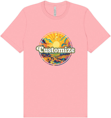 Custom Trippy Peaks Adult Bella Canvas Shirt