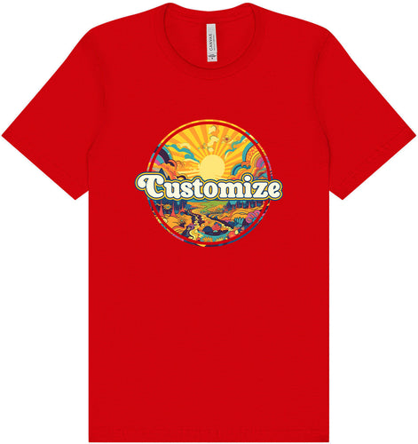 Custom Trippy Peaks Adult Bella Canvas Shirt