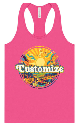 Custom Trippy Peaks Women's Racerback Tank