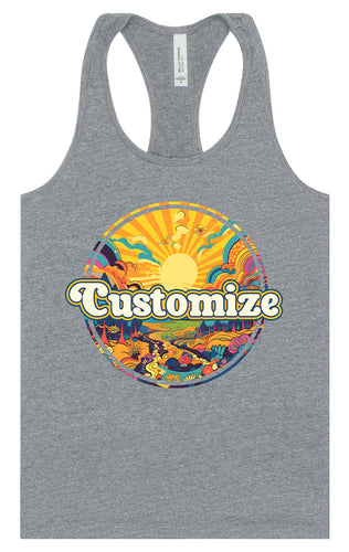 Custom Trippy Peaks Women's Racerback Tank