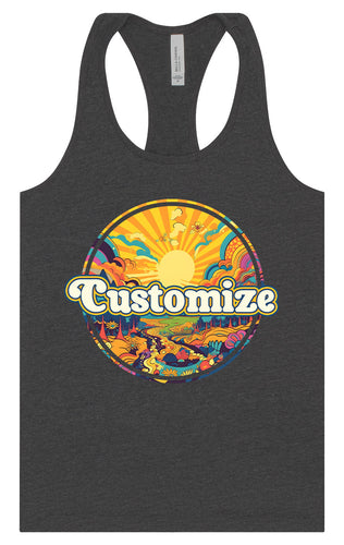 Custom Trippy Peaks Women's Racerback Tank