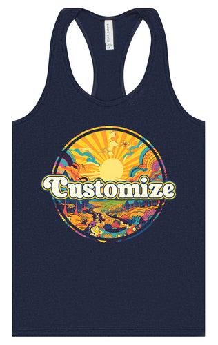 Custom Trippy Peaks Women's Racerback Tank