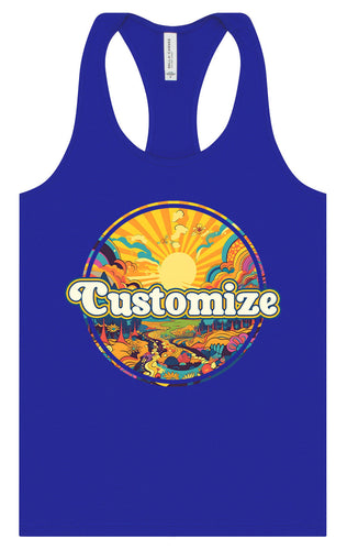 Custom Trippy Peaks Women's Racerback Tank