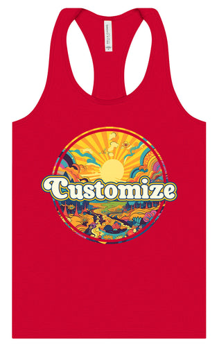 Custom Trippy Peaks Women's Racerback Tank