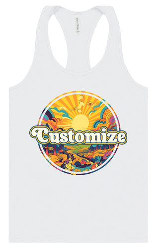 Custom Trippy Peaks Women's Racerback Tank