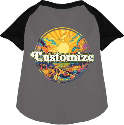 Custom Trippy Peaks Pet Raglan Shirts
