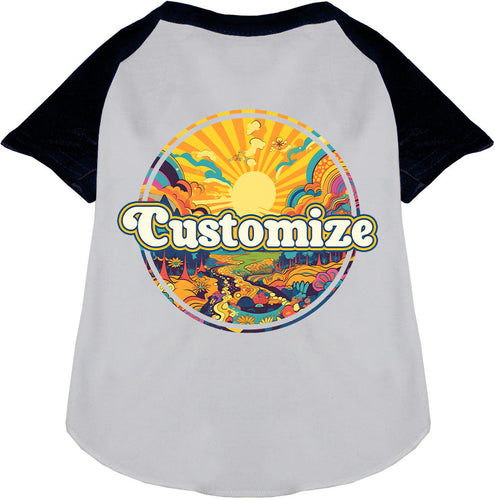 Custom Trippy Peaks Pet Raglan Shirts