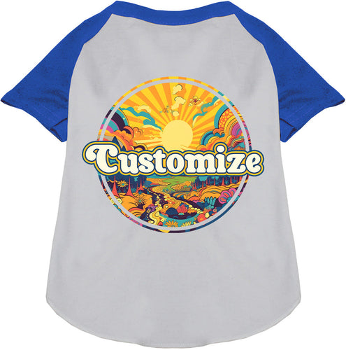 Custom Trippy Peaks Pet Raglan Shirts