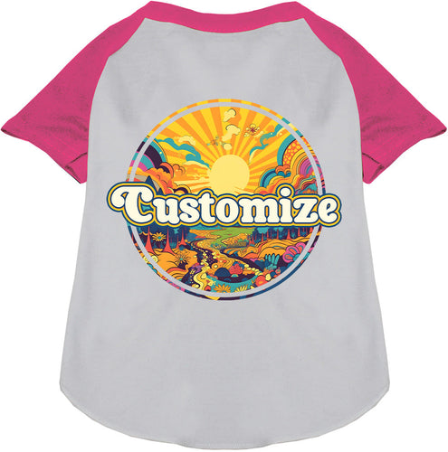 Custom Trippy Peaks Pet Raglan Shirts