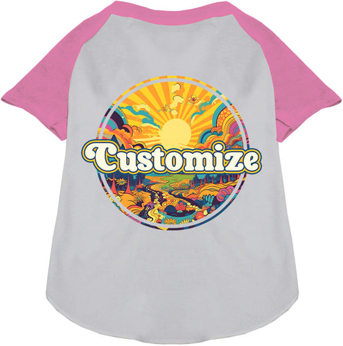 Custom Trippy Peaks Pet Raglan Shirts